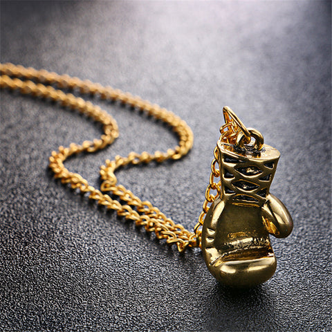 Fashion Lovely Mini Boxing Glove Necklace Boxing match Jewelry Cool Pendant for Men Boys 3 Colors
