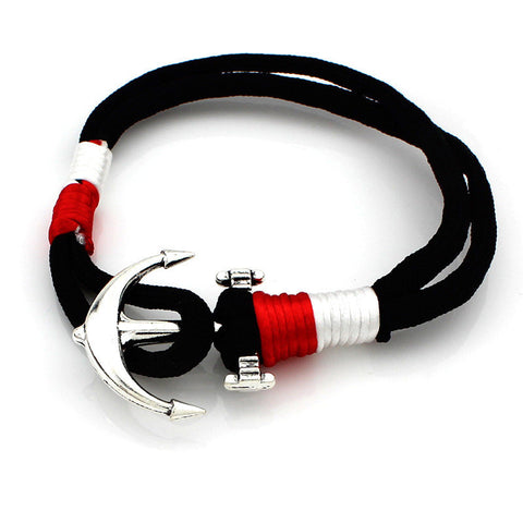 New Fashion Rope Titanium Steel Bracelet Boat Anchor Rope Navy Bangle for Lovers 4 Colors