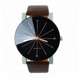 Relogio Mens Watches PU Leather Round Case